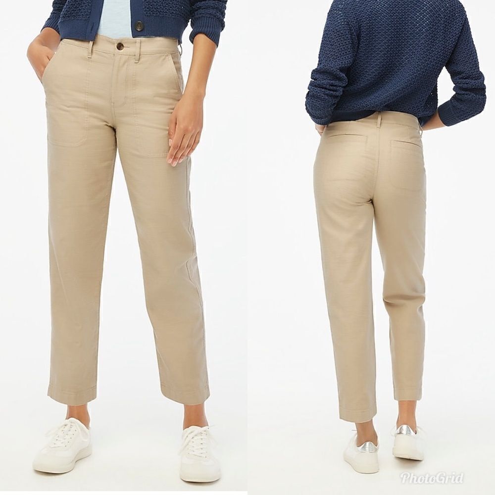 J.Crew Cotton camp pant in Light Khaki